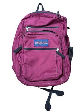 Vintage Jansport Backpack Big Student XL School Sleeve Book Bag Maroon